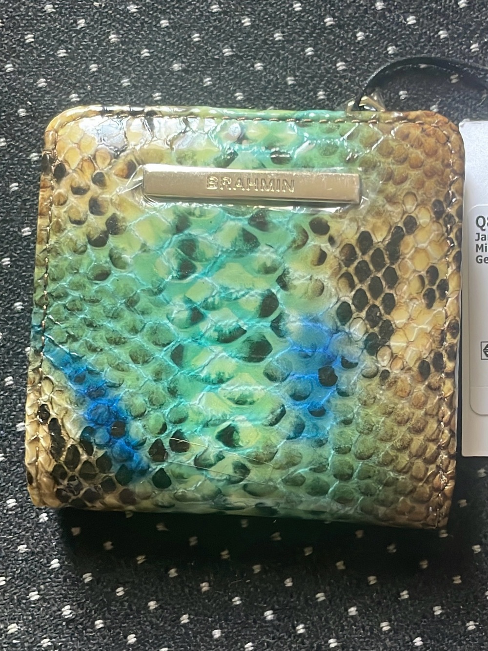 Brahmin Jane mineral blue wallet nwt